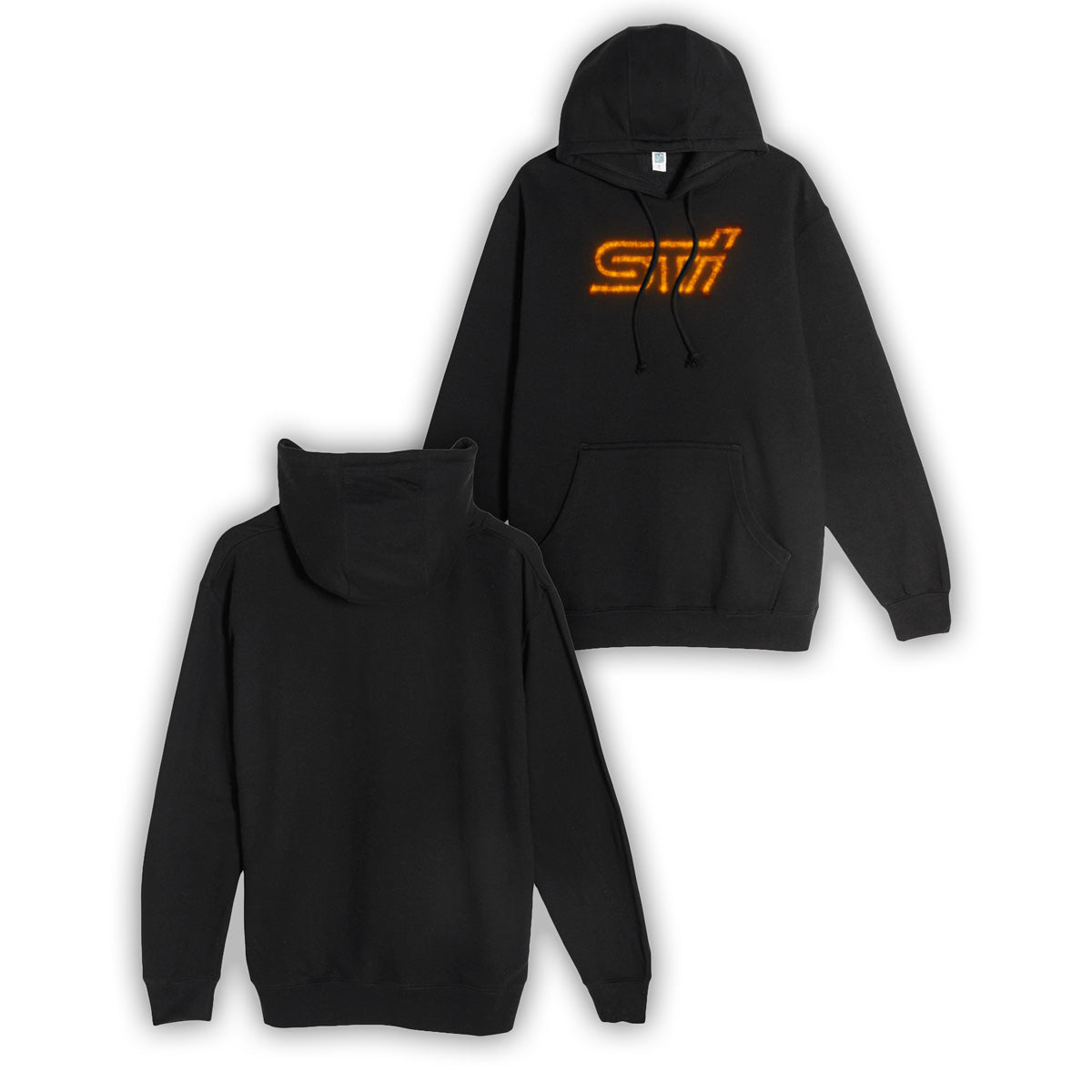 STi Flames Hoodie- Black