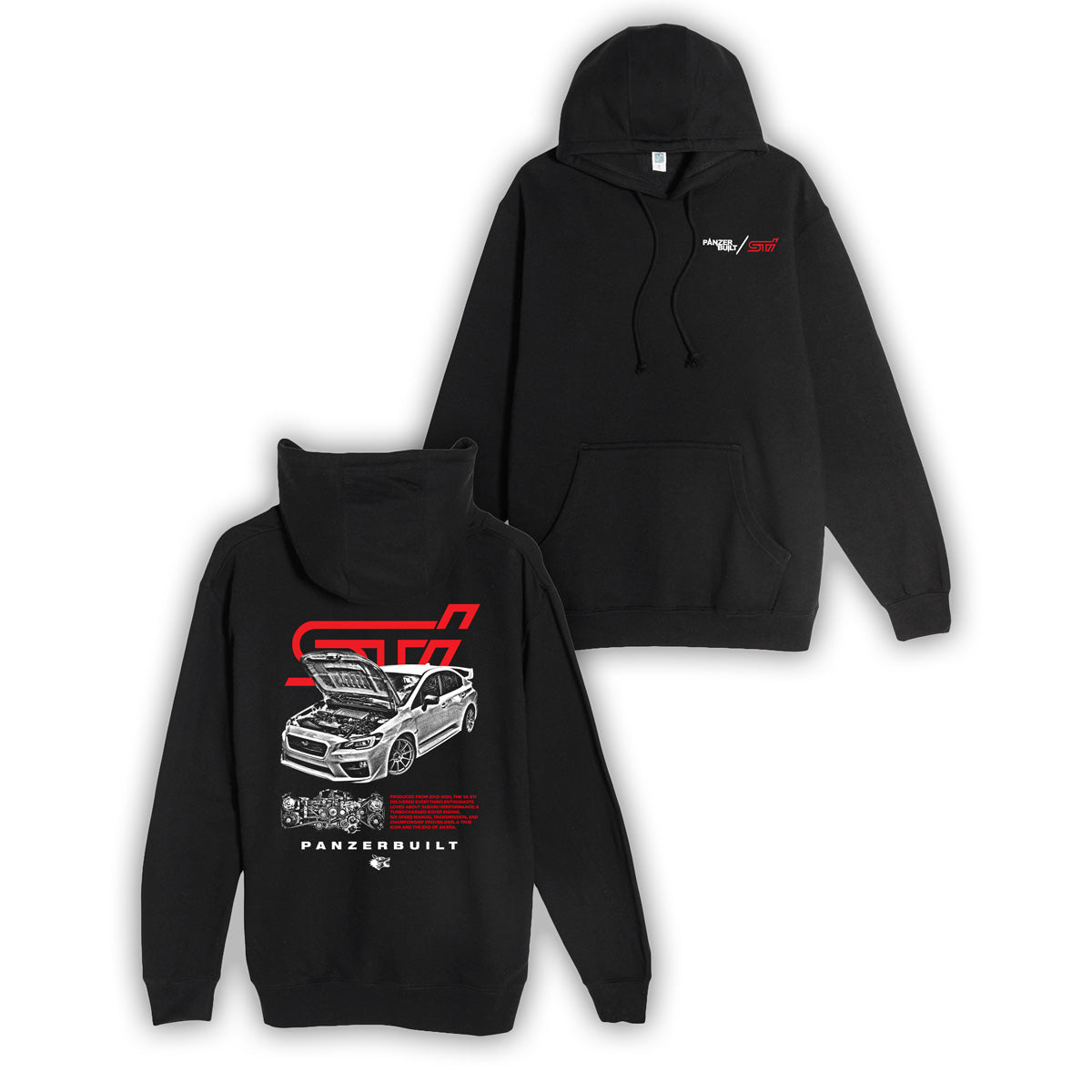 VA STi x PanzerBuilt Hoodie- Black